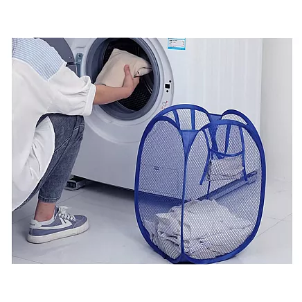 Saliekams Organizators, Grozs, Soma rotaļlietu, apģērbu glabāšanai, Zils (47x26x26 cm)