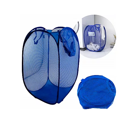 Saliekams Organizators, Grozs, Soma rotaļlietu, apģērbu glabāšanai, Zils (67x38x38 cm)