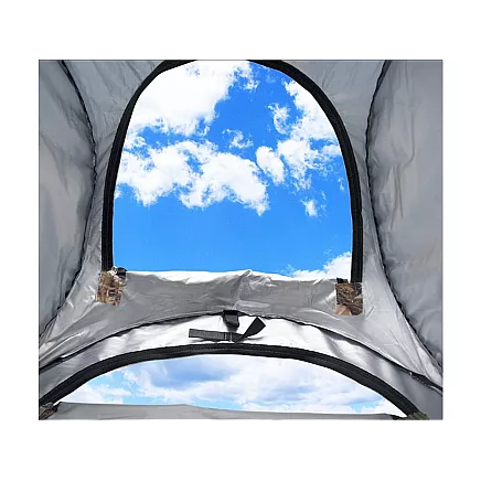 Pārnēsājama pludmales kempinga mainītavas, dušas un tualetes telts