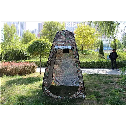 Pārnēsājama pludmales kempinga mainītavas, dušas un tualetes telts