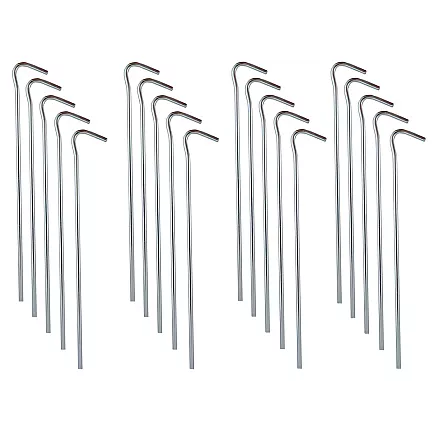 Tent piles holidays anchor pins steel 18cm 20pcs hook & loop pegs