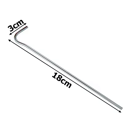 Tent piles holidays anchor pins steel 18cm 20pcs hook & loop pegs