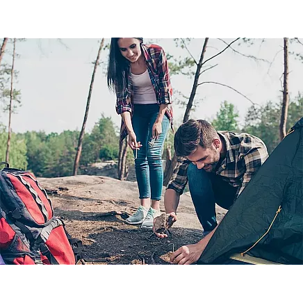 Tent piles holidays anchor pins steel 18cm 20pcs hook & loop pegs