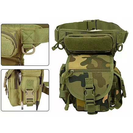 Hip pouch leg bag military tactical capacious military kidney