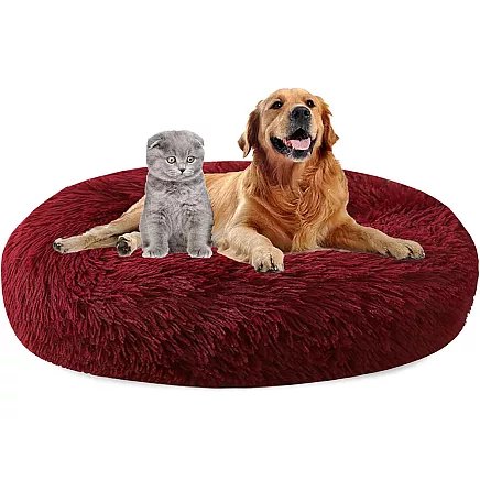 PLUSH BED 80 BURGUNDY (20)