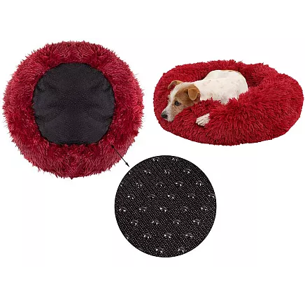 PLUSH BED 80 BURGUNDY (20)