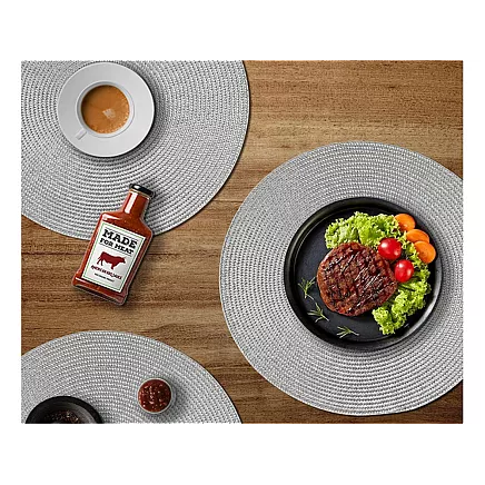 Apaļš pīts galda paliktnis, pelēks, Ø 38 cm, 1 gab.