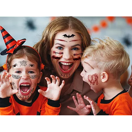 Tattoos halloween fake realistic washable temporary disguise blood