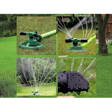 GARDENA rotējošs zāliena smidzinātājs 360° regulējams, plastmasa, zaļš