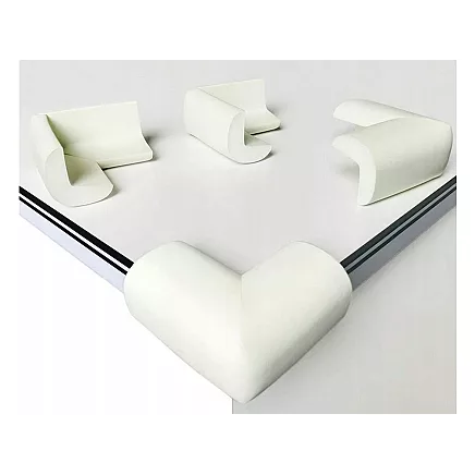 Foam corner protector for furniture corners white stickers x4