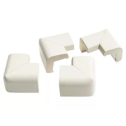 Foam corner protector for furniture corners white stickers x4