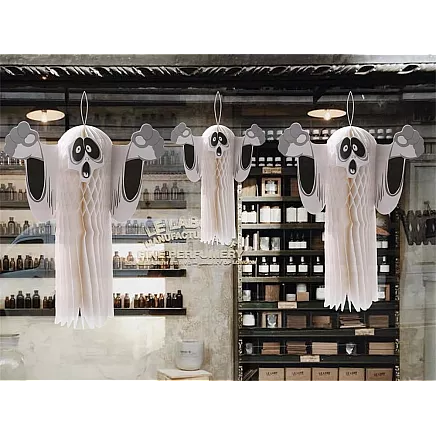 Ghost paper pendant halloween ghost 3d folded paper decoration