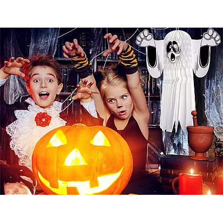 Ghost paper pendant halloween ghost 3d folded paper decoration