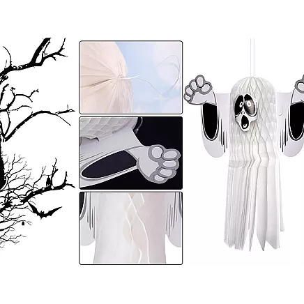Ghost paper pendant halloween ghost 3d folded paper decoration