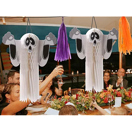 Ghost paper pendant halloween ghost 3d folded paper decoration