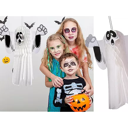 Ghost paper pendant halloween ghost 3d folded paper decoration