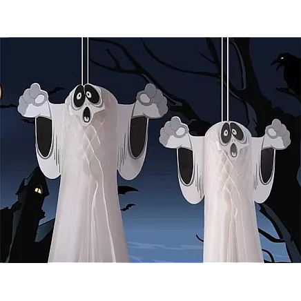 Ghost paper pendant halloween ghost 3d folded paper decoration