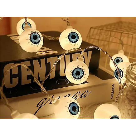 10 Led Piekaramie Lukturi Halloween Acis 200Cm Kvēlojoša Apdare Acu