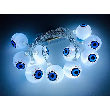 10 Led Piekaramie Lukturi Halloween Acis 200Cm Kvēlojoša Apdare Acu