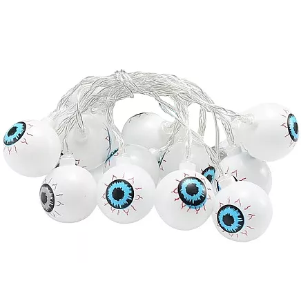 10 Led Piekaramie Lukturi Halloween Acis 200Cm Kvēlojoša Apdare Acu