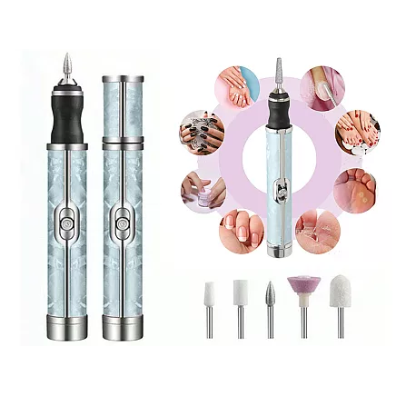 Nail milling machine manicure pedicure cutters set usb rechargeable battery