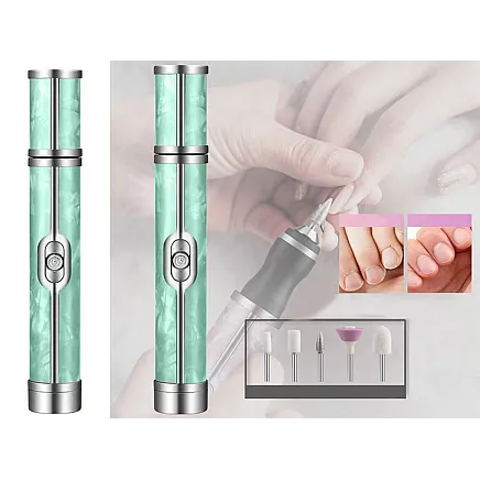 Nail milling machine manicure pedicure cutters set usb rechargeable battery