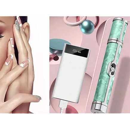 Nail milling machine manicure pedicure cutters set usb rechargeable battery