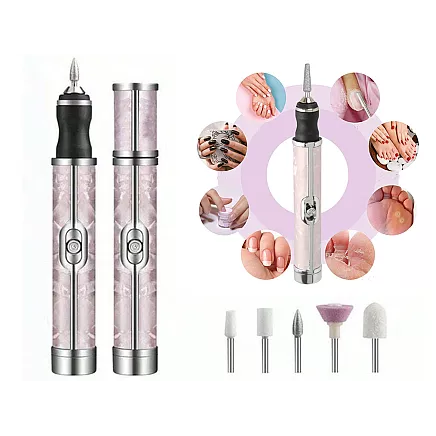 Nail milling machine manicure pedicure cutters set usb rechargeable battery