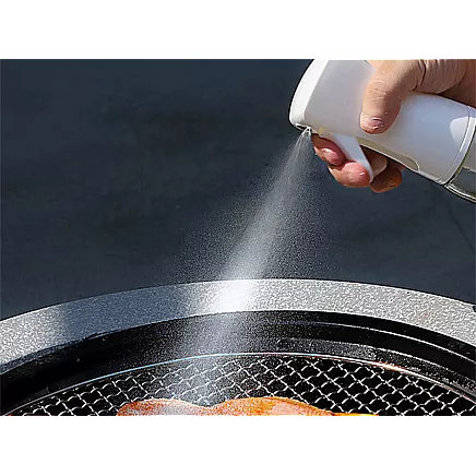 Eļļas un etiķa smidzinātājs stikla pudelē, 200 ml, balts