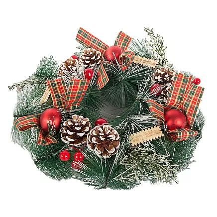 Ziemassvētku Adventes Durvju Vainags, 40 cm