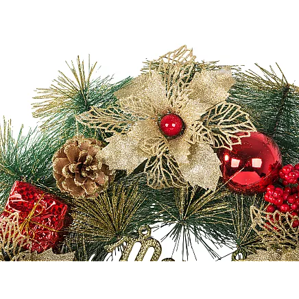 Ziemassvētku Adventes Durvju Vainags, 40 cm