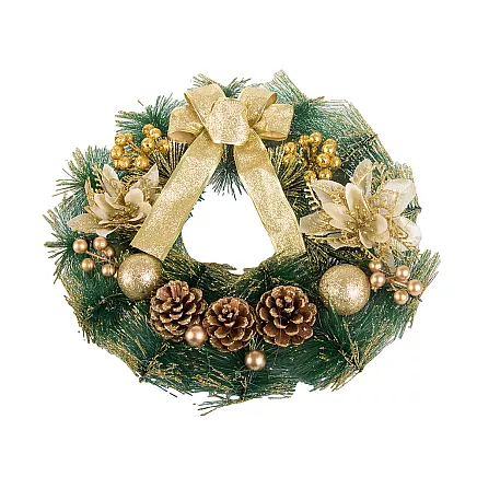 Ziemassvētku Adventes Durvju Vainags, 40 cm