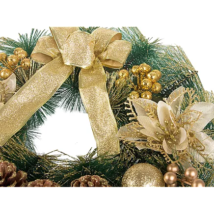 Ziemassvētku Adventes Durvju Vainags, 40 cm