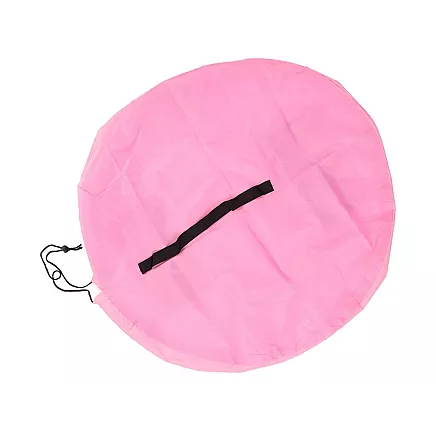 Bērnu rotaļu paklājs-organizators, rotaļlietu maiss, 130 cm, rozā