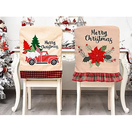 Chair back cover christmas decoration christmas decoration decoration
