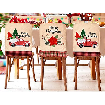 Chair back cover christmas decoration christmas decoration decoration