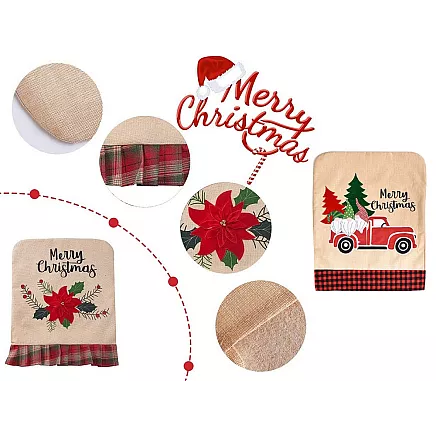Chair back cover christmas decoration christmas decoration decoration