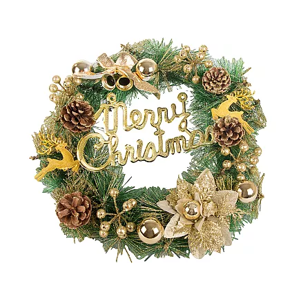 Ziemassvētku Adventes Durvju Vainags, 40 cm