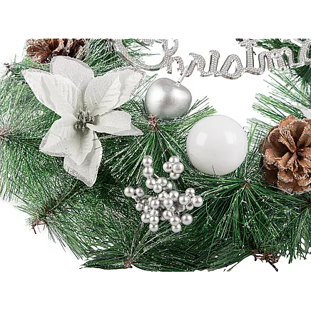 Ziemassvētku Adventes Durvju Vainags, 40 cm