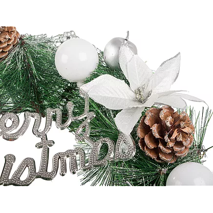 Ziemassvētku Adventes Durvju Vainags, 40 cm