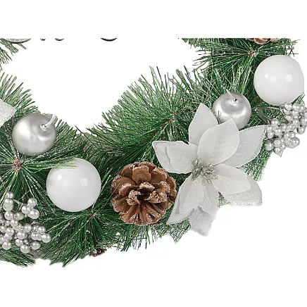 Ziemassvētku Adventes Durvju Vainags, 40 cm