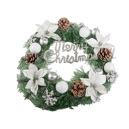 Ziemassvētku Adventes Durvju Vainags, 40 cm