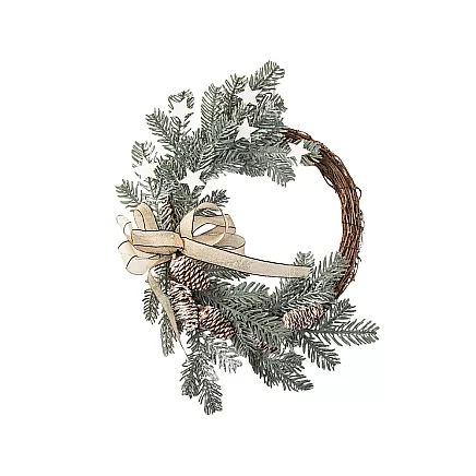 Ziemassvētku Adventes Durvju Vainags, 30 cm