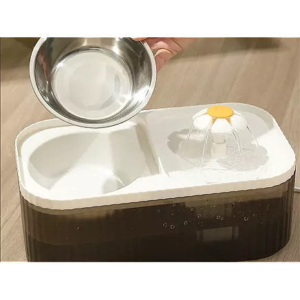 Automātiskā kaķu un suņu ūdens strūklaka ar filtru un barošanas trauku