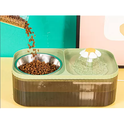 Automātiska mājdzīvnieku ūdens strūklaka ar filtru un barošanas trauku