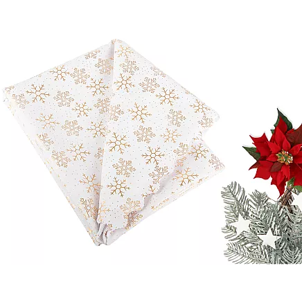 Christmas tablecloth christmas white stars snowflakes 140x220cm