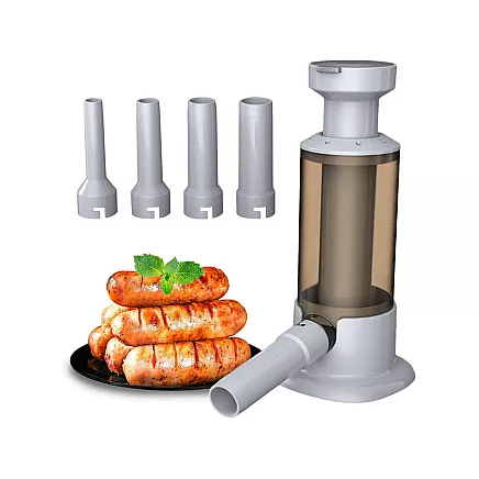 Hand sausage stuffer with 4 tips vertical spritzer machine