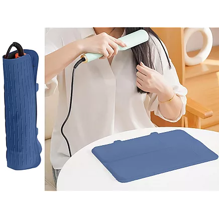 Silicone cover bag for flat iron curling iron hair dryer travel case