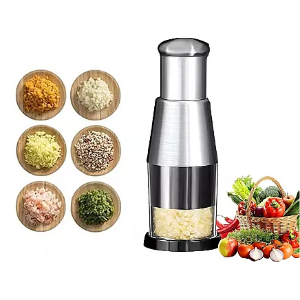 Rotary vegetable and fruit chopper for garlic hand chopper shredder