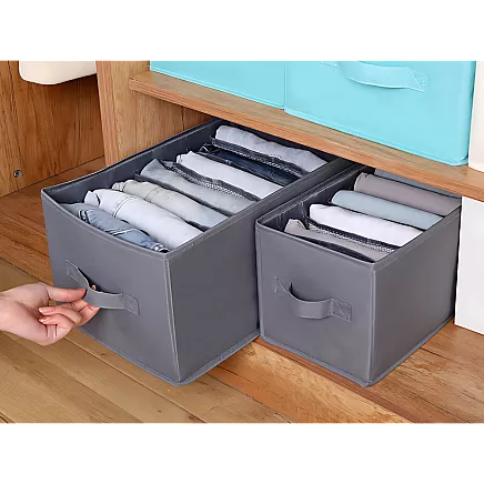 Clothes organiser underwear trousers drawer wardrobe socks grey